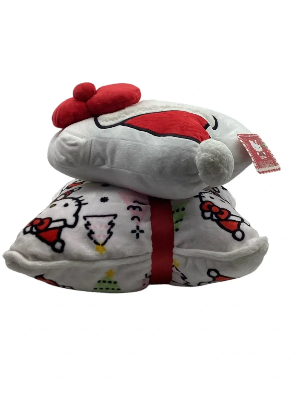 Hello Kitty Sanrio 2 pk. Square Pillow with Shaped Head Pillow Set (NWT)